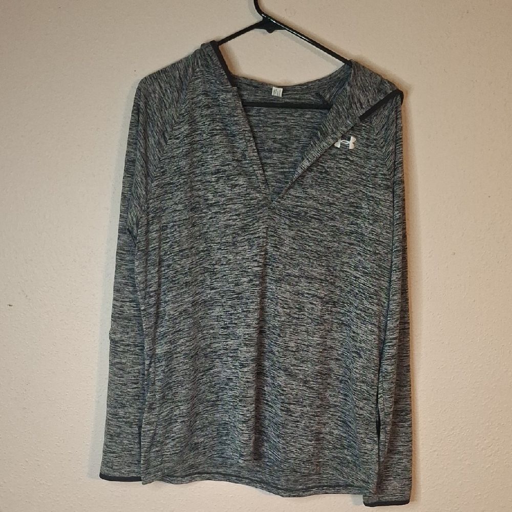 Under Armour Black and Gray Patterned Hoodie